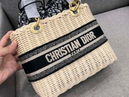 Dior bamboo basket woven Princess Diana