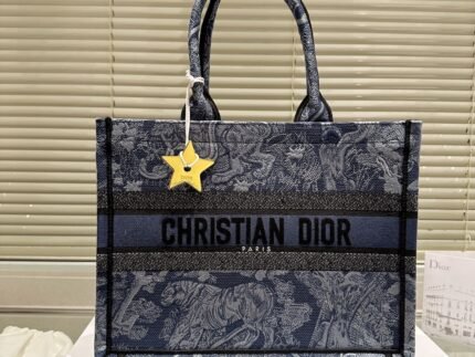 Dior Oblique Book Tote bag navy blue  size: 35cm/42cm