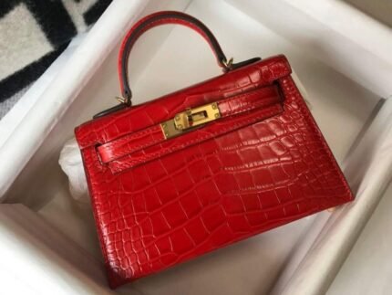 Replica Hermes Kelly Bag Designer Hermes 19CM Shoulder Mini Bag Red 20454